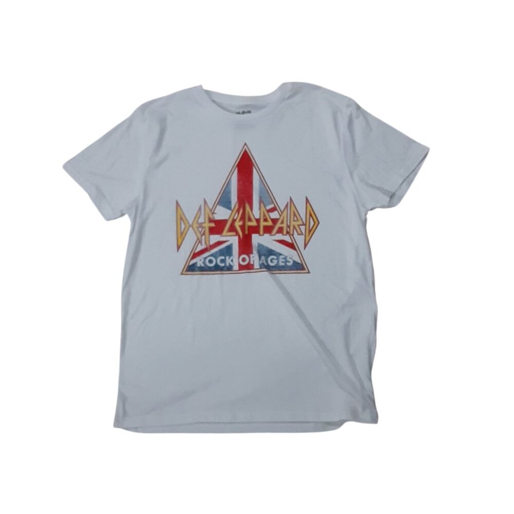 Def Leppard Graphic Tee Rock of Ages SZ 3XL British Rock Distressed Look NWOT